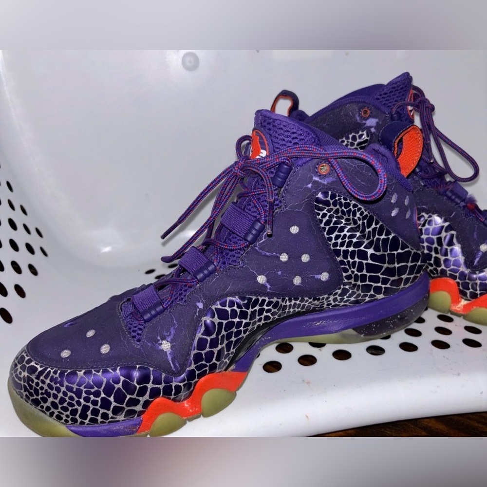 RARE Nike Barkley Posite Max Purple and Orange Court Shoes